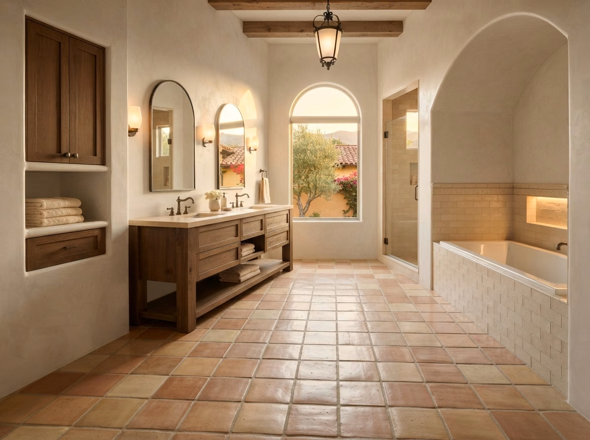 Mediterranean Spanish Revival Flooring Design in Orange County.