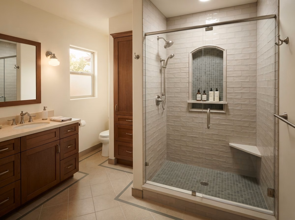 Subway Tile Classic Shower | Orange County Subway Tile Classic Shower in Orange County.