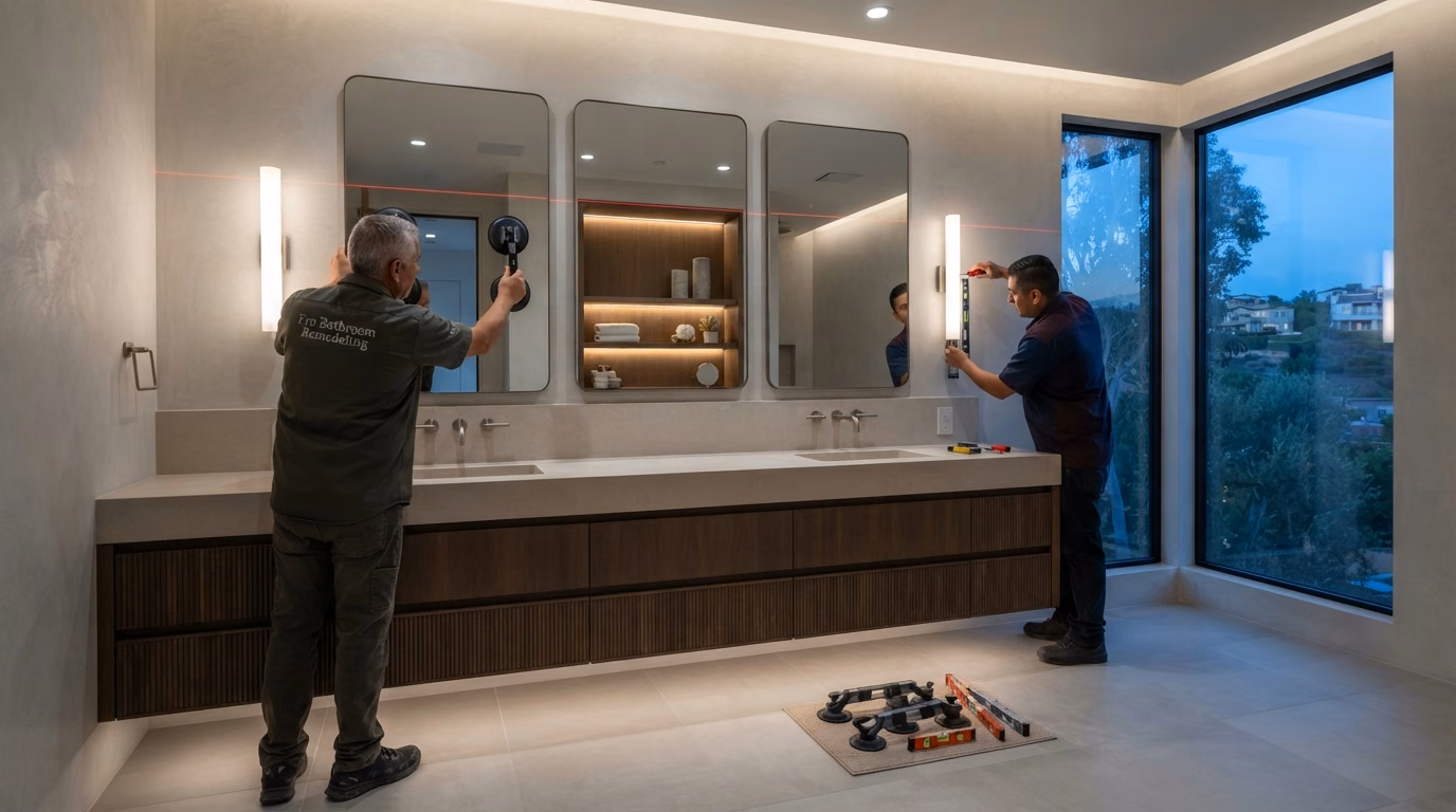 Mirror Lighting Installation | Orange County Mirror Lighting Installation in Orange County.