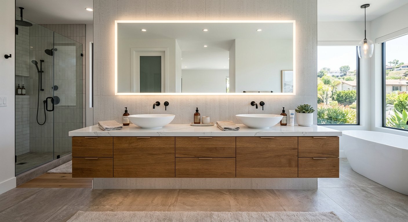 Finished bathroom after conversion
